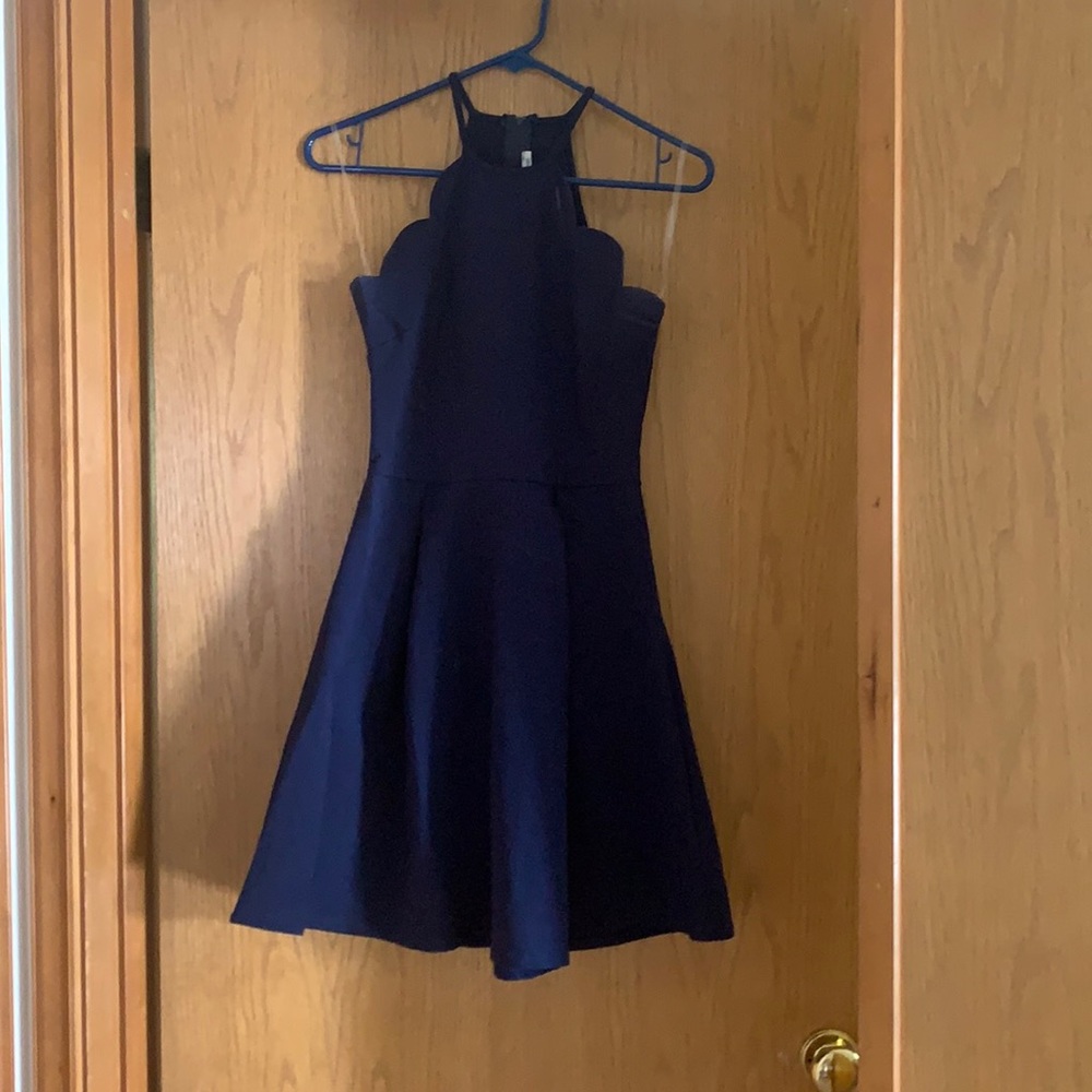 Navy Blue Skater Dress